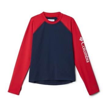 Columbia Sweater Jongens, Sandy Shores Long Sleeve Sunguard Donkerblauw Blauw Rood, 81HYOBAMC